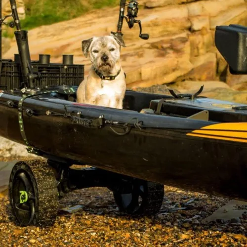 Miniatura 2 de RAILBLAZA C-Tug - Carrito de kayak y canoa con ruedas todo terreno SandTrakz sin pinchazos, capacidad de carga de 300 libras con material reforzado