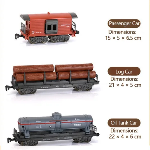 Miniatura 6 de Juego de tren eléctrico de Navidad a control remoto con control remoto, humo realista, luces y sonidos, modelo de locomotora de vapor con pista