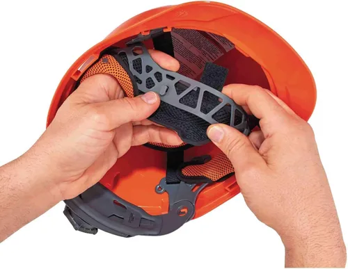 Miniatura 11 de Casco duro ventilado con luz, estilo gorra, suspensión de trinquete, Clase C, Ergodyne Skullerz 8972LED naranja