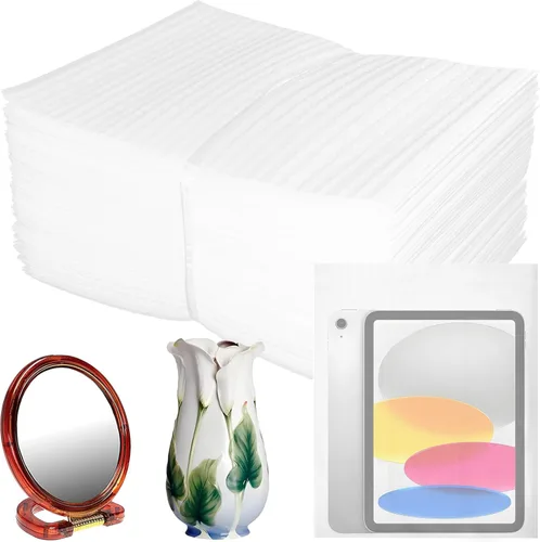 Miniatura 17 de Bolsas de espuma acolchada de 8'' x 10'', 50 piezas de suministros de amortiguación para mudanzas, bolsas de espuma que protegen artículos frágiles