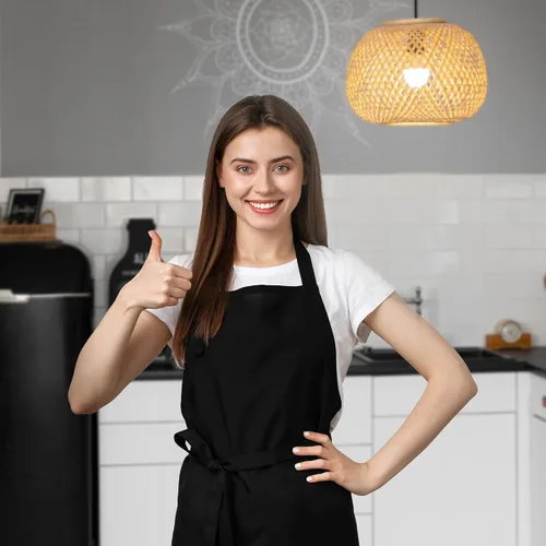 Miniatura 4 de Avalon Kitchen Aprons for Men - 100% Polyester Chef Apron Women with Extra Long Ties - Cooking Aprons for Women & Mens Apron