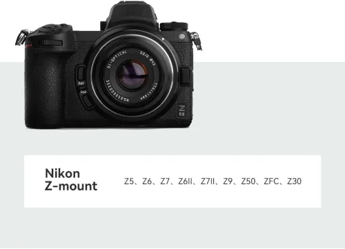 Miniatura 7 de TTArtisan Lente de retrato manual de gran apertura de marco completo F2 de 1.969 in para cámara sin espejo Nikon Z Mount Z5 Z6 Z7 Z6II MarkII Z7II