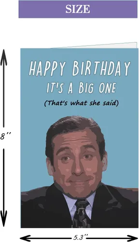 Miniatura 2 de XXDJLP Humor Tarjetas de cumpleaños de The Office Regalos para fanáticos del programa de televisión, divertida tarjeta de cumpleaños de Michael