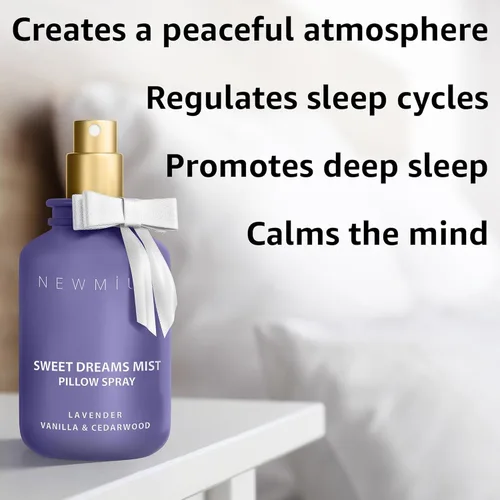 Miniatura 3 de Sweet Dreams - Almohada para dormir en aerosol Lavanda Vainilla Cedro Aceites Esenciales Aromaterapia Niebla Calmante Alivio del Estrés Ducha Spray