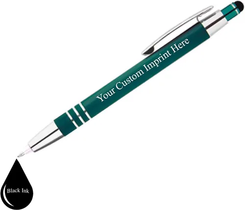 Miniatura 5 de ExpressDesigns™ - Set de regalo de bolígrafos personalizados - Paquete de 2 Linterna LED de metal suave al tacto con caja de regalo Bolígrafo