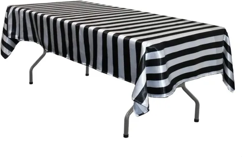 Miniatura 4 de YOUR CHAIR COVERS - Mantel rectangular de satén de 90 x 156 pulgadas - Manteles de mesa rectangulares de satén brillante blanco para mesas