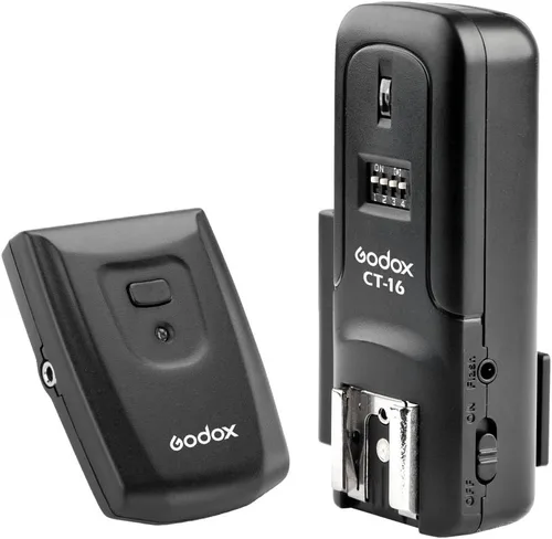 Miniatura 2 de Godox CT-16 - Disparador de flash de radio inalámbrico de 16 canales para Canon Nikon Pentax DSLR Camera Studio Flash (transmisor + receptor)