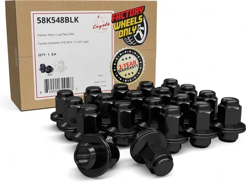 Miniatura 17 de Wheel Accessories Parts 20 tuercas de llanta M14x1.5 14x1.5 rosca OEM estilo fábrica 1.8 pulgadas de largo cromadas 7/8 pulgadas 0.866 in Cromado