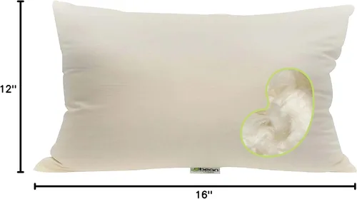Miniatura 9 de Bean Products Almohada Kapok Premium de tamaño europeo, transpirable, ecológica y duradera, de tela de algodón orgánico, suave y de apoyo