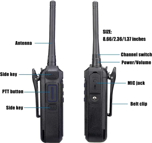 Miniatura 8 de Retevis Walkie Talkies digitales RT10 para adultos, radios bidireccionales con llamadas grupales, radio de mano duradera DMR de 2 vías