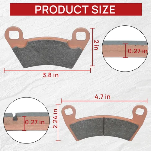 Miniatura 6 de Pastillas de freno mejoradas delanteras y traseras compatibles con Polaris Ranger XP 900 2008-2013 Polaris Ranger 500 700 800 2014-2017 Ranger