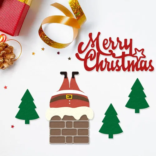 Miniatura 3 de Troqueles de corte de árbol de Navidad para hacer tarjetas y decoraciones de álbumes de fotos, Papá Noel con palabras de Feliz Navidad, troqueles