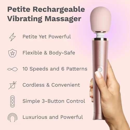 Miniatura 2 de Le Wand - Masajeador personal pequeño para mujeres y hombres - Masajeador de varita vibratoria con 10 velocidades ruidosas y 6 patrones de vibración