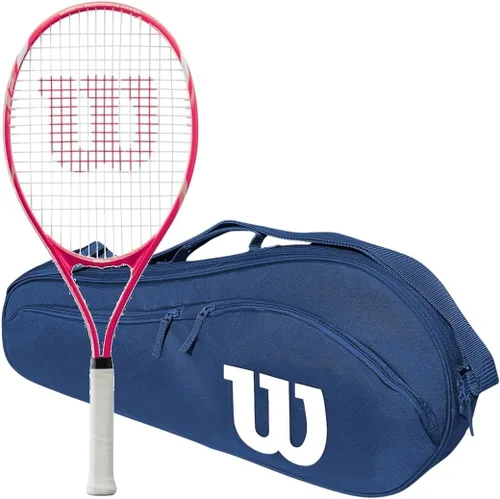 Miniatura 7 de Wilson Serena Pro Lite - Raqueta de tenis con una bolsa de tenis Advantage II y 1 lata de pelotas de tenis rosadas Bolsa Ventaja Negra