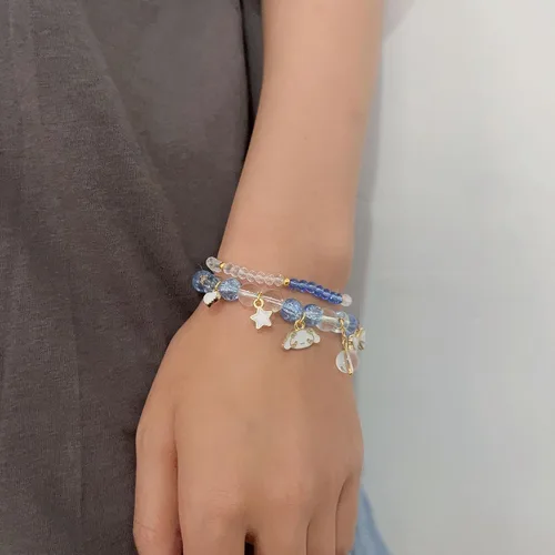 Miniatura 4 de ZMANYIJEW Pulsera de cuentas de cristal para mujer, lindas pulseras de cuentas a juego para mejor amiga