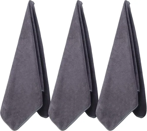 Miniatura 12 de Toallas de microfibra para gimnasio de tamaño grande súper suaves para ejercicio, fitness, deportes, entrenamiento, 380-GSM 15 pulgadas x 31