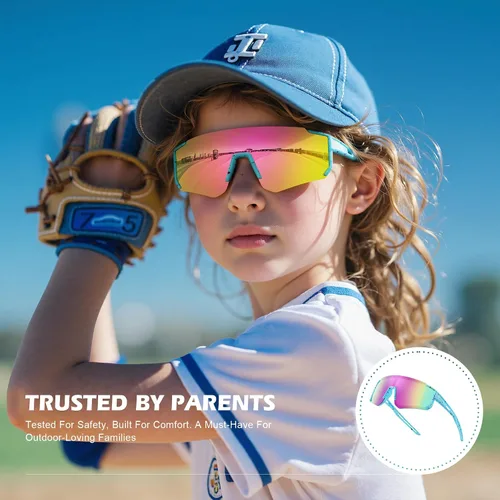 Miniatura 5 de Fanshen Kids Baseball Sunglasses Youth - Sports Polarized Sunglasses Softball Cycling for Boys Girls Ages 3-12 UV Protection