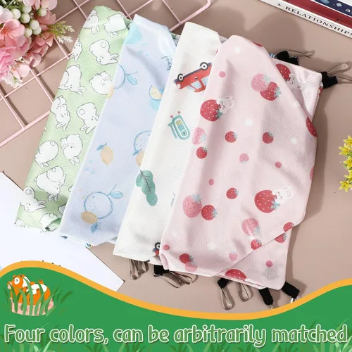 Miniatura 4 de Nuogo Hamaca de rata de 4 piezas para jaula de animales pequeños, hamacas de hurón colgantes para ratas, accesorios de cama de hurón de doble capa
