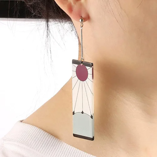 Miniatura 6 de Tanjiro - Aretes colgantes de anime Tanjirou, accesorios de Halloween, Acrílico