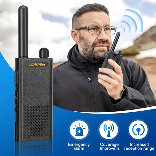 Miniatura 2 de Walkie Talkies T26 Radios bidireccionales ultrafinas y ligeras de largo alcance con 16 canales FRS, batería recargable de iones de litio, carga tipo