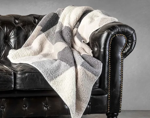 Miniatura 7 de Luxe - Manta de forro polar sherpa, ultra afelpada, ligera, suave y acogedora para cama, sofá y hogar, cálida manta de felpa bohemia, suave y Combo