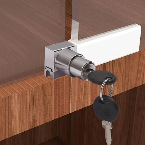 Miniatura 8 de Cerradura de émbolo con llave para puerta corrediza de cristal, vitrina, cerradura de gabinete de vidrio con bisagras para puerta de 0.197 in-0.315