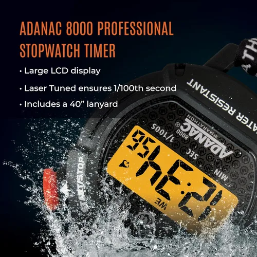 Miniatura 2 de Marathon Adanac 8000 - Cronómetro digital profesional con retroalimentación táctil, color negro