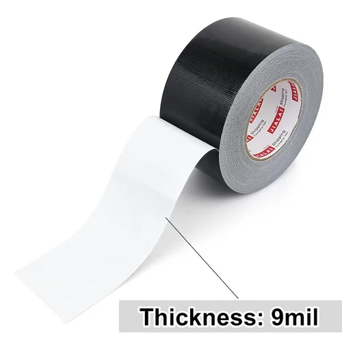 Miniatura 9 de JIALAI HOME Cinta adhesiva negra de 3 pulgadas de ancho, grado industrial 3 x 55 yardas (164 pies), 9 mil de alta resistencia, impermeable, fuerte