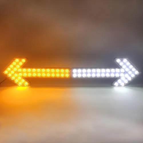 Miniatura 11 de CFLMYYXGS12V-24V Luz de señal de flecha LED impermeable ámbar con carcasa transparente para vehículos de construcción, barredoras, carros de agua