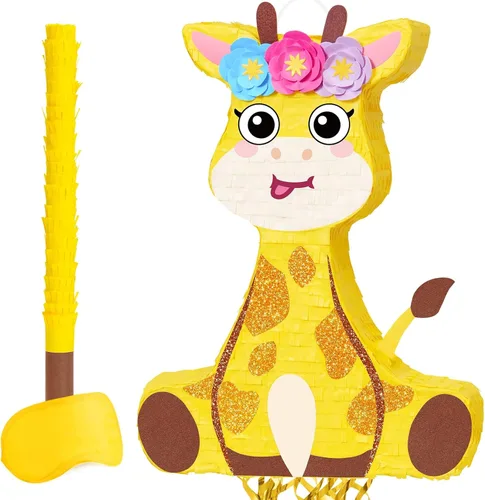 Miniatura 37 de WERNNSAI - Piñata de sirena plegable, piñata de cumpleaños con flecos que incluye cuerda para jalar, venda y bate. Decoraciones