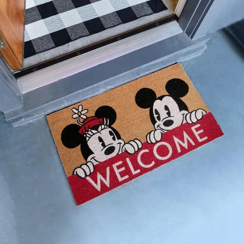 Miniatura 4 de Gertmenian Disney Mickey Mouse Felpudo de Fibra de Coco - Tapete de Bienvenida de 2x3 pies (Paquete de 2), Ideal para Áreas de Alto Tráfico en Retro
