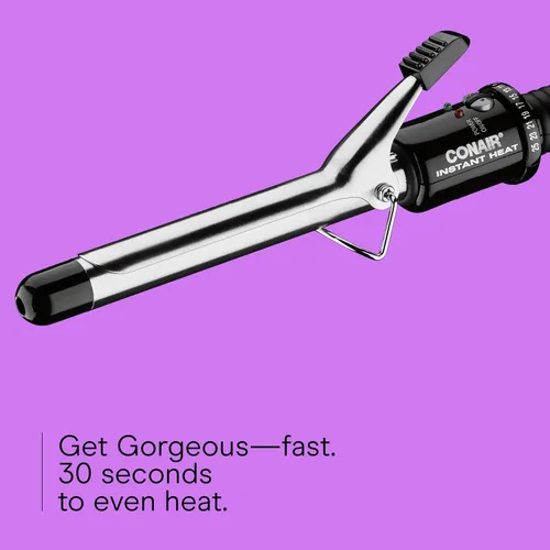 Miniatura 3 de Conair - Rizador de calor instantáneo de 3/4 de pulgada, barril de ¾ de pulgada produce rizos apretados, rizador de pelo para cabello corto a