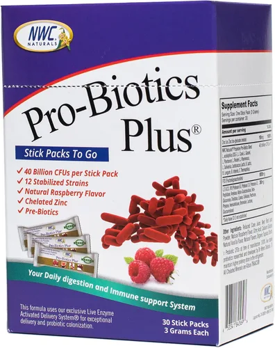 Miniatura 6 de Pro-Biotics Plus Stick Pack, On The Go Pro-Biotic Powder Packs para hombres, mujeres y niños, apoyo al sistema inmunológico, suplemento natural