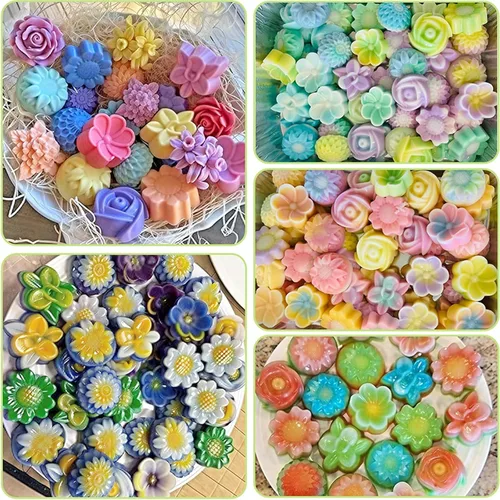 Miniatura 7 de 36 PCS Moldes para Hornear en Forma de Flor de Silicona Grado Alimenticio Antiadherente Mini Bandejas para Cupcakes, Pudines, Chocolates