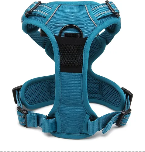 Miniatura 5 de Truelove TLH5651 - Arnés ajustable sin tirones para perro, chaleco reflectante para cachorros, control cómodo, colores brillantes (azul, M)