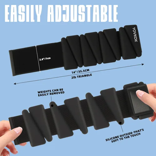 Miniatura 3 de Wrist Weights, Adjustable Ankle Weights for Women Men, Leg and Arm Weights for Home Gym Workout, Running, Yoga, Pilates, Barre, Exercise, Strength