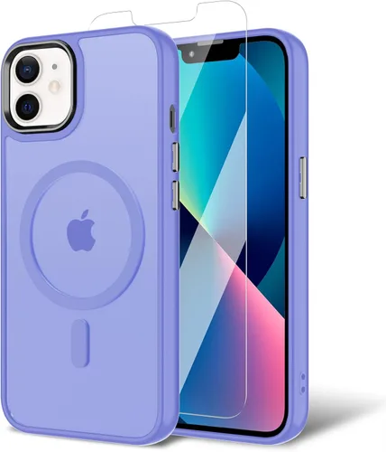 Miniatura 153 de Funda para iPhone 11 con protector de pantalla, compatible con MagSafe, ultra delgada, translúcida, mate, a prueba de golpes, color negro
