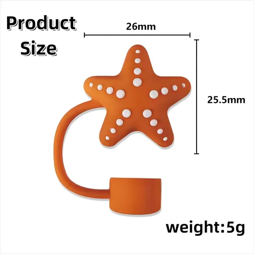 Miniatura 5 de 3 tapas de popote para copa Stanley, 0.394 in, 0.4 pulgadas, silicona para lindos animales marinos, accesorios de copa Stanley, vaso de 30 y 40