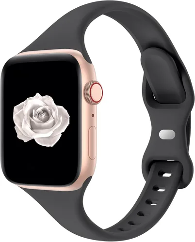 Miniatura 40 de Acrbiutu - Correas compatibles con Apple Watch de 38, 40, 41, 42, 44, 45, 46 y 49 mm, delgada, de silicona, para iWatch serie Ultra, 10, 9, 8, 7, 6