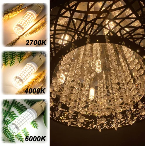 Miniatura 6 de ALIDE Bombillas LED de repuesto E12 de 75 W para candelabros C7, 2700 K, blanco cálido, 800 lm, T6, 7.5 W, bombillas LED E12 para lámpara colgante