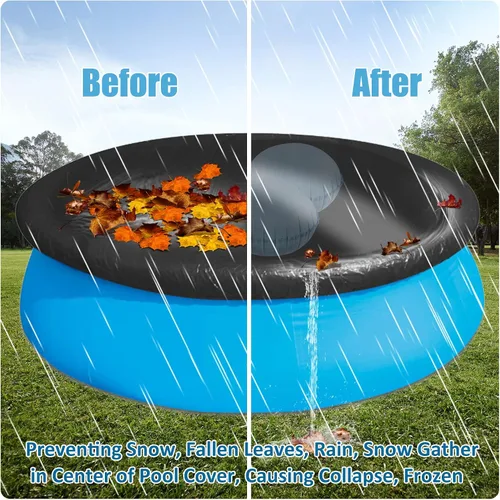 Miniatura 2 de Almohadas de piscina para piscinas sobre el suelo, 4 pies de diámetro, almohada de aire de piscina resistente de 0.016 in de grosor, kit de invierno