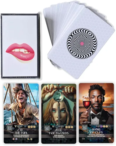 Miniatura 8 de Mazo de Tarot Estrella Besada – 78 Cartas de Tarot para Principiantes y Profesionales con Símbolos Rider Waite, Astrología, Signos, Significados