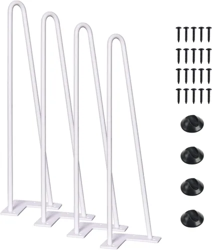 Miniatura 37 de SMARTSTANDARD Patas de muebles de horquilla de alta resistencia de 4 pulgadas, proyectos de bricolaje de metal para el hogar para soporte de TV