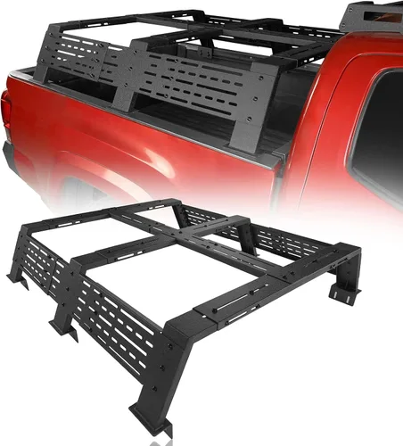 Hooke Road - Barra de cama alta de 12.2" para camionetas de tamaño completo con rieles de cama - Compatible con Toyota Tundra 07-23 y Toyota Tacoma
