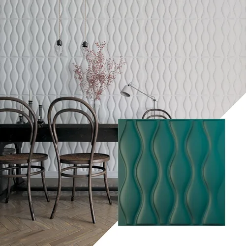 Miniatura 28 de Ekena Millwork WP20X20AIWH 19 5/8 pulgadas de ancho x 19 5/8 pulgadas de alto Ariel EnduraWall Decorativo 3D Panel de pared cubre 2.67 pies cuadrados