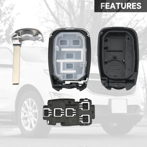 Miniatura 4 de Funda de repuesto para llavero con 5 botones y control remoto, compatible con Chevrolet Equinox 2018-2021 para Chevrolet Blazer 2019-2020 - Repuesto