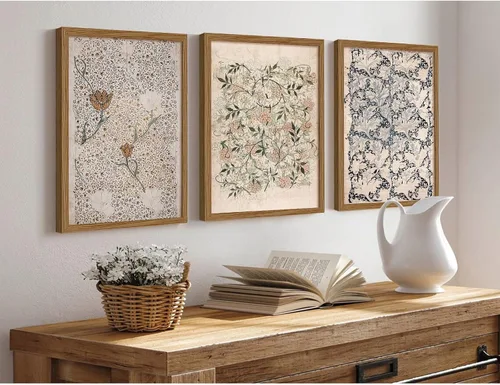 Miniatura 3 de Arte de pared botánico vintage, lienzo floral antiguo, arte de pared, impresiones de flores neutrales, póster vintage de granja, pintura para sala