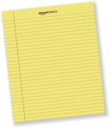 Miniatura 2 de Amazon Basics Bloc legal de 8.5 x 11.75 pulgadas, color canario, 72 unidades (paquete de 12), 50 hojas por bloc, 6 paquetes por caja