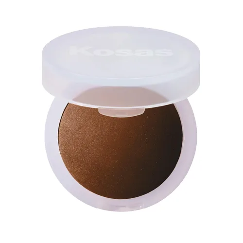 Miniatura 15 de Kosas Cloud Set Polvo fijador prensado – Polvo facial translúcido con control de brillo, acabado mate suave, aireado (porcelana transparente)