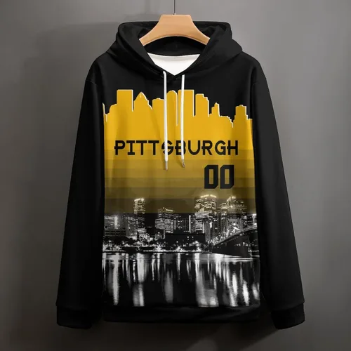 Miniatura 61 de Custom Football Hoodies City Night Skyline Personalized Sweatshirt Name Number Fan Gift Pullover for Men Women Youth